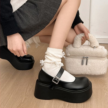 Γυναικείες Mary Jane παπούτσια με πλατφόρμες; PU επάνω μέρος; χαμηλό τακούνι 1–3 cm; στρογγυλό δάχτυλο; καουτσούκ σόλα