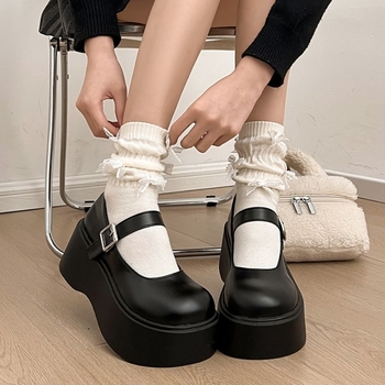 Γυναικείες Mary Jane παπούτσια με πλατφόρμες; PU επάνω μέρος; χαμηλό τακούνι 1–3 cm; στρογγυλό δάχτυλο; καουτσούκ σόλα