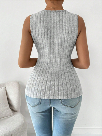 Γυναικεία φλις αμάνικη βάση, στενή γραμμή, κανονικό μήκος, ριγέ/καρό σχέδιο, πολυεστέρας 90–95% με έως 30% ελαστάνη