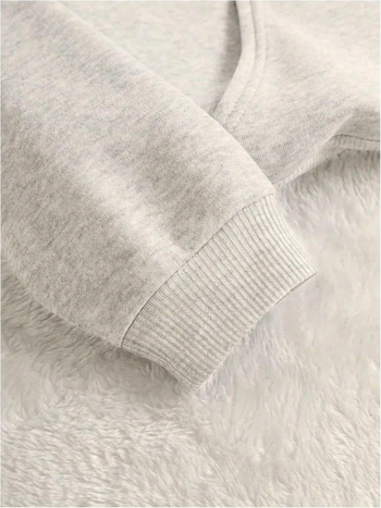 Φούτερ με κουκούλα Y2K με φλοράλ εκτύπωση, μακριά μανίκια, polo κολάρο, ύφασμα πολυεστέρα