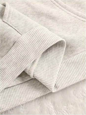 Φούτερ με κουκούλα Y2K με φλοράλ εκτύπωση, μακριά μανίκια, polo κολάρο, ύφασμα πολυεστέρα