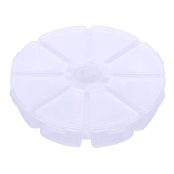 8-камерна прозрачна кутия за примамки за риболов, пластмасова (Марка: New York; Произход: Китай; Материал: Пластмаса)