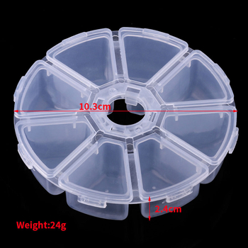 8-камерна прозрачна кутия за примамки за риболов, пластмасова (Марка: New York; Произход: Китай; Материал: Пластмаса)