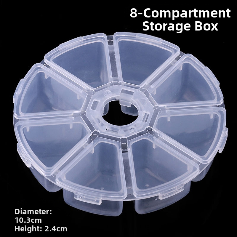 8-komorová priehľadná krabička na nástrahy, plastová (Značka: New York; Pôvod: Čína; Materiál: Plast)