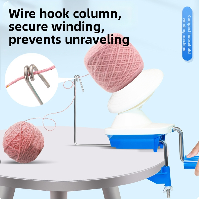 Navíjač priadze - ručný pohon, kompaktný domáci navíjač priadze pre vlnené priadze