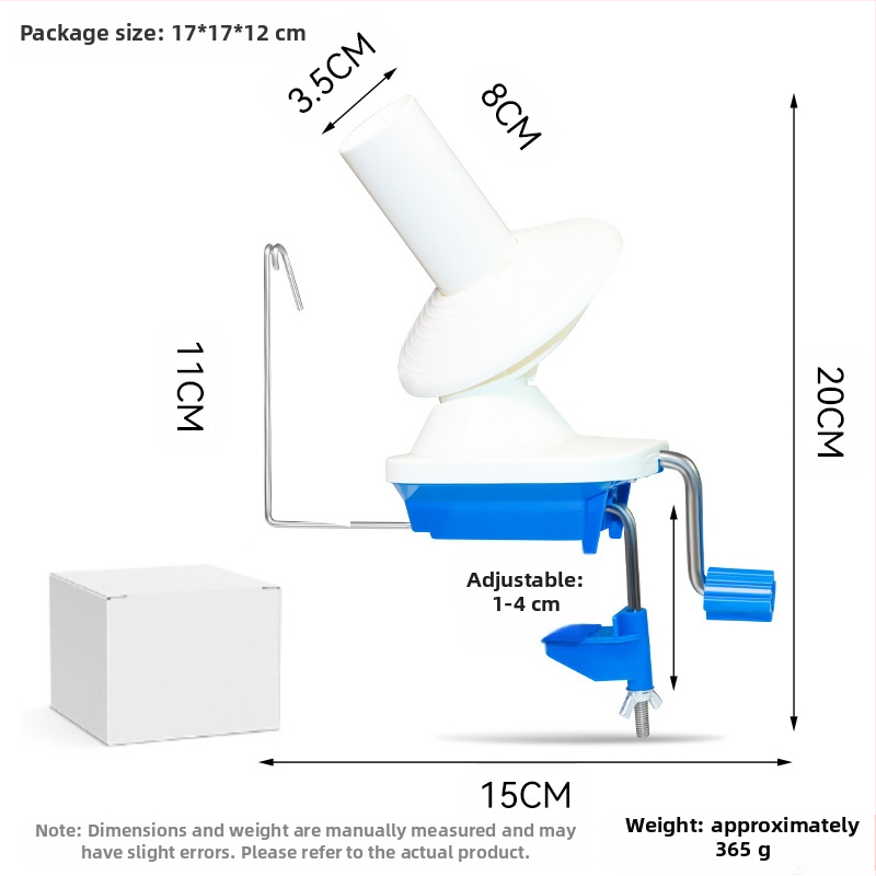 Diegu ruļļošanas iekārta - ar roku vadāma, kompakta mājas lietošanai, vilnas diegiem