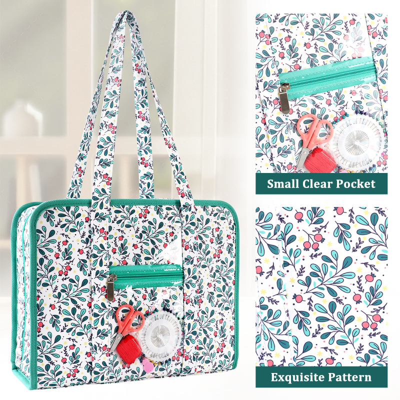 Sieninis siuvimo įrankių laikymo krepšys, daugiasluoksnis, stačiakampio kuboid formos dizainas, 600D Oxford audinys