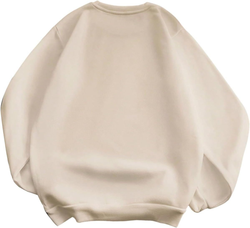 Moterų spausdintas džemperis su apvaliu kaklu, ilgomis rankovėmis, poliesterio pluoštas, laisvas kirpimas