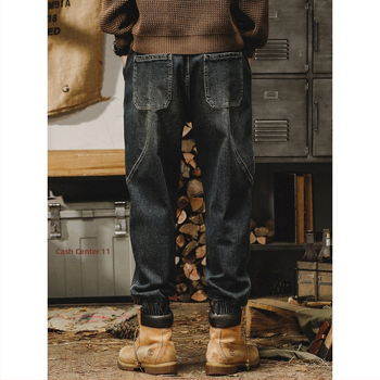 Дънки - американски стил, тежък ретро, Amica Basic, памук, пет джоба, прав крак, за зимата