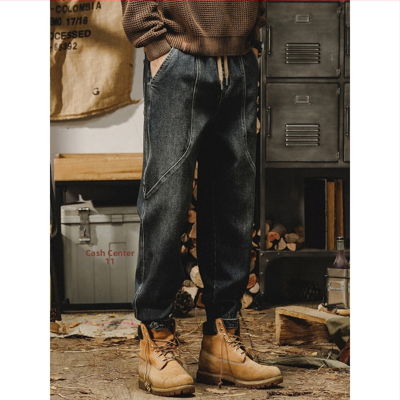 Džíny – americký štýl, ťažké retro, Amica Basic, bavlna, päť vreciek, rovný strih, na zimu