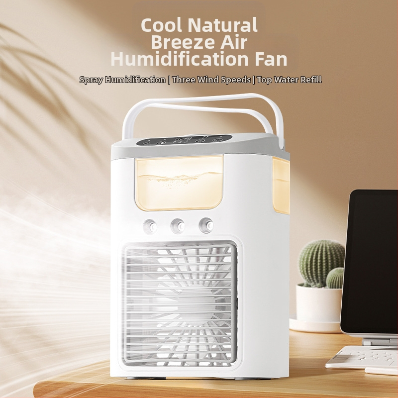 Izsmidzināšanas ventilators ar 3 sprauslām, USB barošana, bezkef motors, iekšēja baterija 2000–4000 mAh, 3 ātrumi, kluss