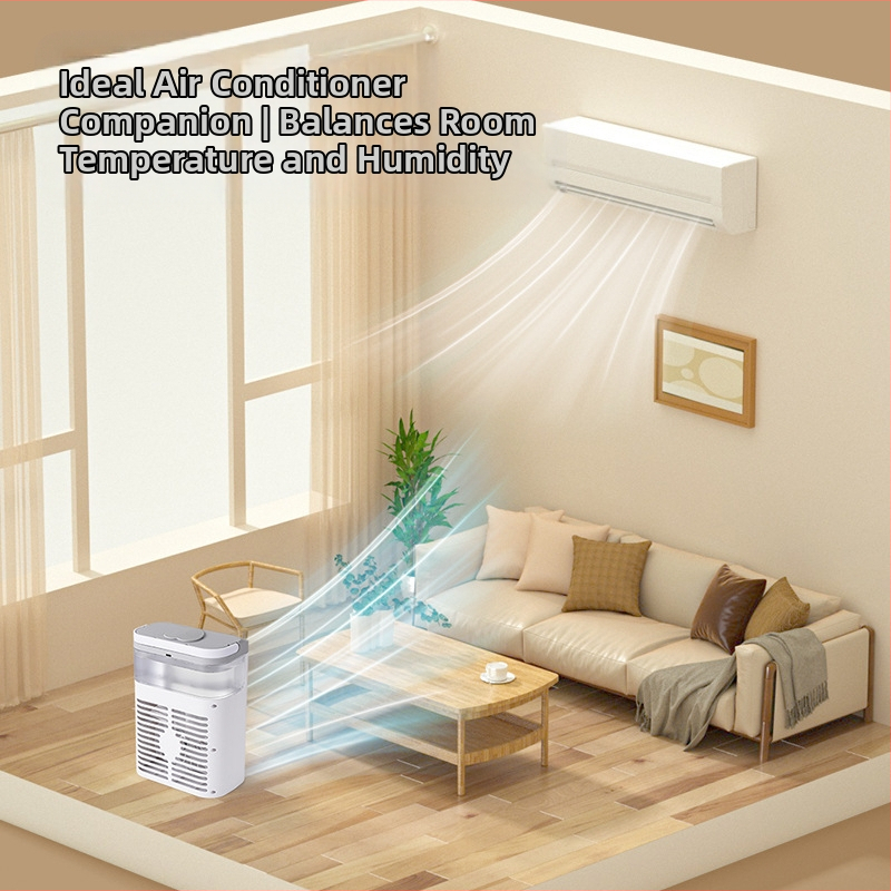 Izsmidzināšanas ventilators ar 3 sprauslām, USB barošana, bezkef motors, iekšēja baterija 2000–4000 mAh, 3 ātrumi, kluss