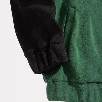 Kordurojinis švarkas su siuvinėjimu, stovinti apykaklė, užtrauktukas, laisvas kirpimas