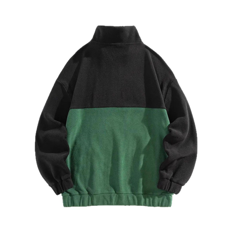 Kordurojinis švarkas su siuvinėjimu, stovinti apykaklė, užtrauktukas, laisvas kirpimas