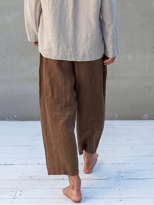 Vyrų kasdieninės sportinės kelnės, slim fit, vidutinio aukščio juosmens, 9/10 ilgio, užtrauktukas, poliesteris 95%+