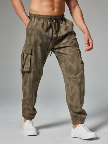Vyriskos laisvos kasdienės cargo kelnės lauko veikloms, softshell su greitu džiūvimu, poliesterio audinys, daug kišenių, aukštos juosmens, tinkamos keturioms sezonoms