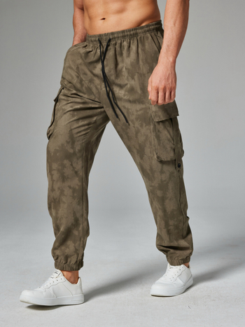 Ανδρικά φαρδιά παντελόνια cargo casual για εξωτερικές δραστηριότητες, softshell με γρήγορο στέγνωμα, πολυεστερική Ίνα, πολλές τσέπες, υψηλή μέση, κατάλληλα για τέσσερις εποχές