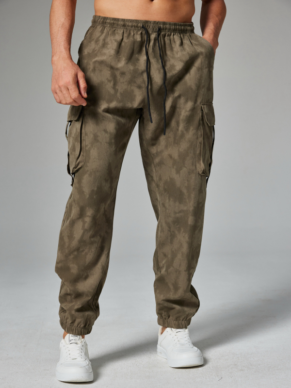 Vyriskos laisvos kasdienės cargo kelnės lauko veikloms, softshell su greitu džiūvimu, poliesterio audinys, daug kišenių, aukštos juosmens, tinkamos keturioms sezonoms