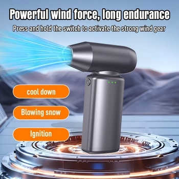 Мини палатъчен вентилатор с безчетков турбинен двигател, 4 скорости, вградена литиева батерия 4000 мАч, шум 51–60 дБ, модел F18