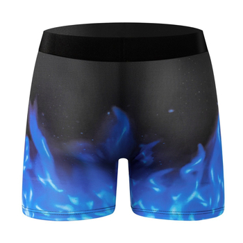 Ανδρικό εσώρουχο από μετάξι γάλακτος, αναπνέον, μεσαίας μέσης, πλεγμένο, ζωικό μοτίβο