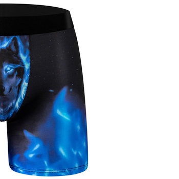 Ανδρικό εσώρουχο από μετάξι γάλακτος, αναπνέον, μεσαίας μέσης, πλεγμένο, ζωικό μοτίβο