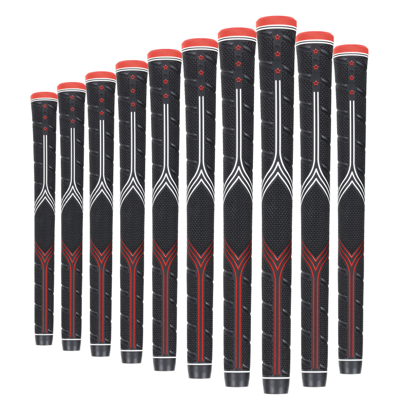 Golfo klubo rankenos – unisex, iš gumos, neslystančios, keičiamos, KI54, 10 vnt (KI54, Guma, Unisex, Neslystančios)