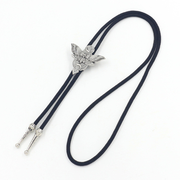 Κολιέ bolo με γοτθικό στυλ και μοτίβο νυχτοπεταλούδας, μενταγιόν από κράμα, ηλεκτροπλατίωση, ρετρό σχέδιο ζωικό/ζώδιο