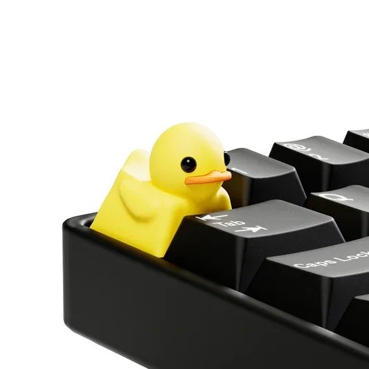 Keycap σε σχήμα πάπιας για μηχανικό πληκτρολόγιο – 3D εκτύπωση, PLA, σταυροειδής άξονας