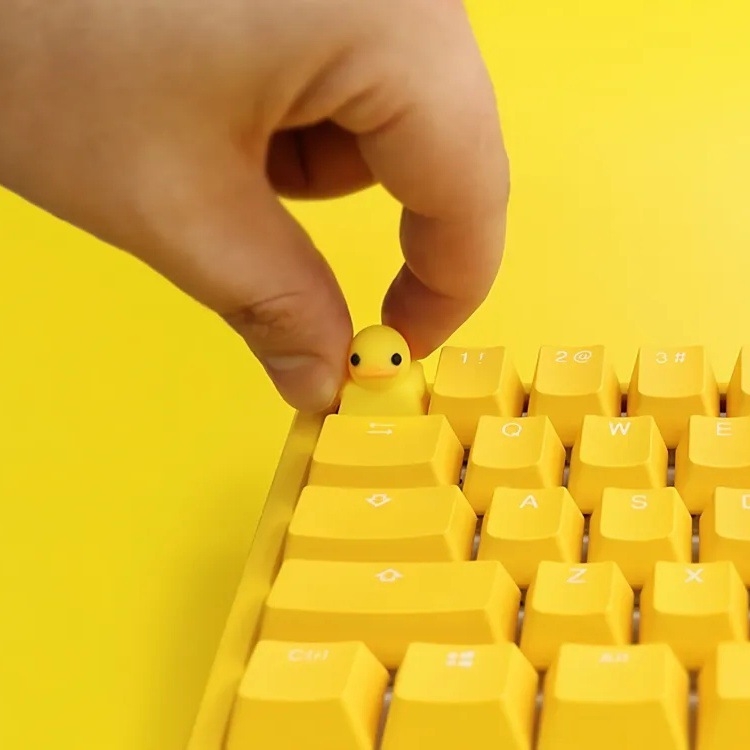 Keycap σε σχήμα πάπιας για μηχανικό πληκτρολόγιο – 3D εκτύπωση, PLA, σταυροειδής άξονας