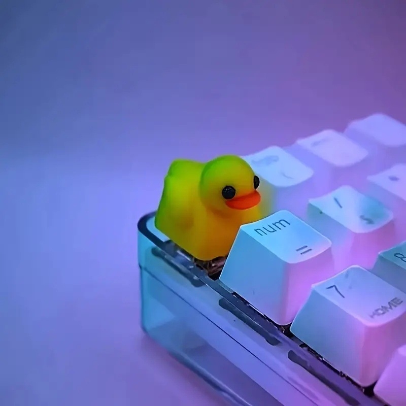 Keycap σε σχήμα πάπιας για μηχανικό πληκτρολόγιο – 3D εκτύπωση, PLA, σταυροειδής άξονας