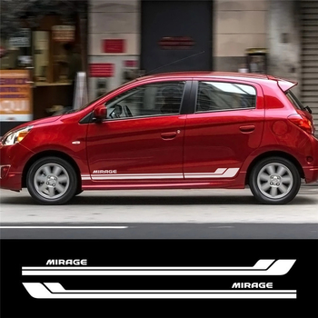 Mitsubishi Mirage automobilio kėbulo lipdukas – grafikos stilius, popieriaus medžiaga, pritaikomas, licencijuotas privatus prekės ženklas Mi shule