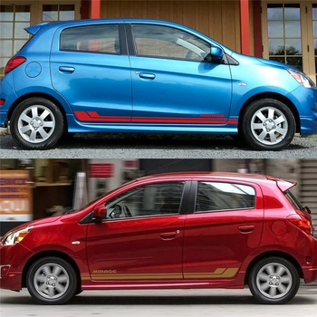 Mitsubishi Mirage automobilio kėbulo lipdukas – grafikos stilius, popieriaus medžiaga, pritaikomas, licencijuotas privatus prekės ženklas Mi shule