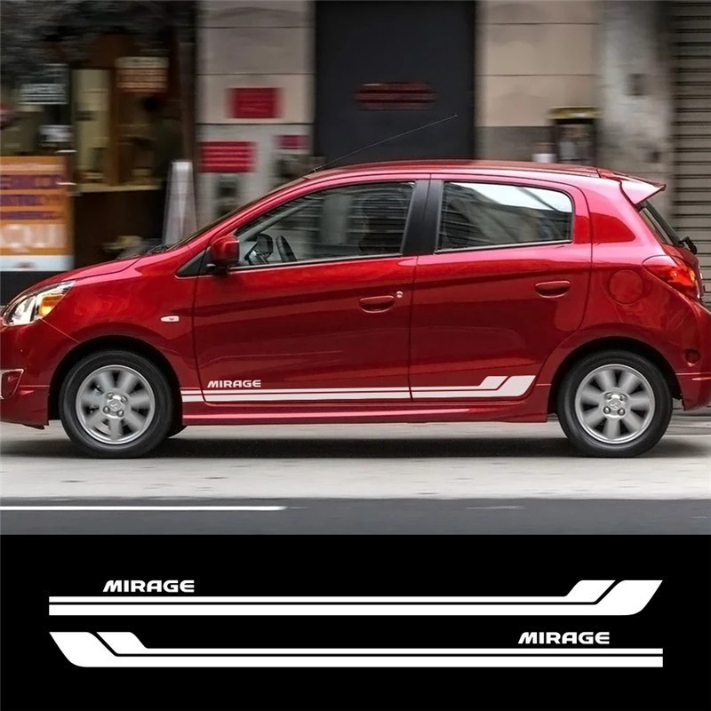 Mitsubishi Mirage automobilio kėbulo lipdukas – grafikos stilius, popieriaus medžiaga, pritaikomas, licencijuotas privatus prekės ženklas Mi shule