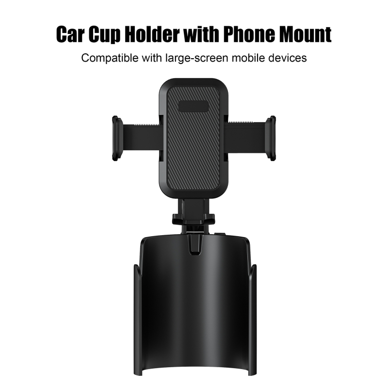 Automobilių telefono laikiklis su puodelio baze – S3-2+mlj, Snap-on tvirtinimas, suderinamas su oro išmetimu, universalus transporto priemonėms, nėra įkraunamas