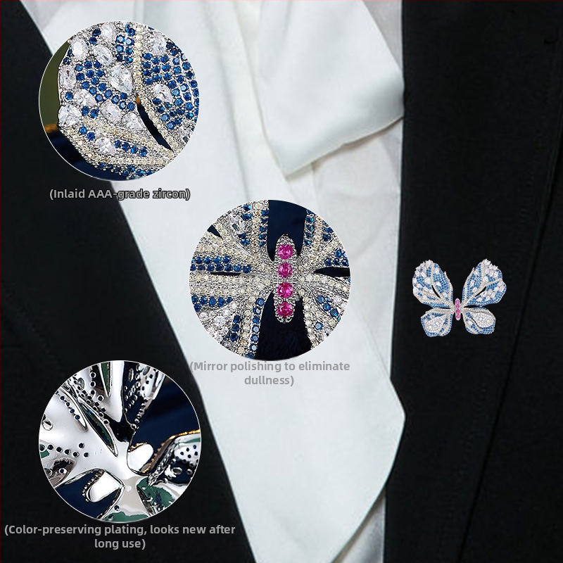 Drugelio formos segė, varinė pagrindė, cirkonio inlaj, inlaj technika