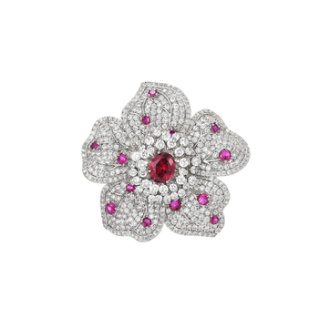 Λουλουδάτη χαλκού καρφίτσα με ηλεκτροπλατιωμένο φινίρισμα, στυλ βιντάζ λογοτεχνικό ρετρό, χειμώνας 2024