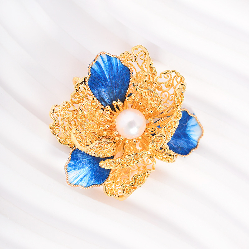 Segė su damos ir gėlių forma, varis, elektroplakavimas, elegantiškas stilius