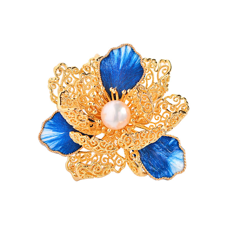 Segė su damos ir gėlių forma, varis, elektroplakavimas, elegantiškas stilius