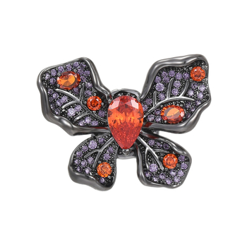 Χαλκός ζωόμορφη ρετρό γυναικεία καρφίτσα με διαμάντια