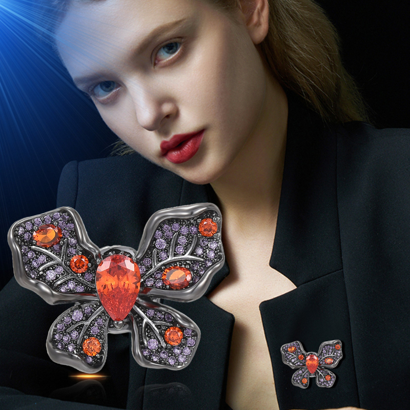 Vario gyvūno formos retro moterų segė su deimantų įstatymu