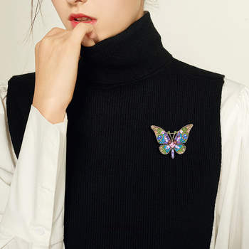 Καρφίτσα πεταλούδας, κράμα ψευδάργύρου, σχέδιο εντόμου, διαμαντιώδες φινίρισμα, γυναικείο αξεσουάρ