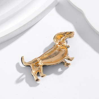 Κράμα ψευδαργύρου, καρφίτσα με cartoon σχέδιο Dalmatian σε στυλ κυματοειδών κουκίδων, πολυλειτουργικό unisex αξεσουάρ