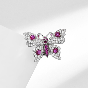 Μεταλλική καρφίτσα σε σχήμα ζώου με διαμαντοστόλισμα, διακοσμητικό για γυναικείο ντύσιμο