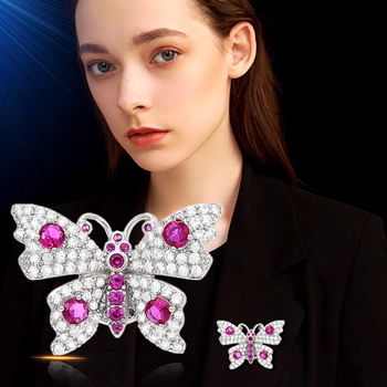Μεταλλική καρφίτσα σε σχήμα ζώου με διαμαντοστόλισμα, διακοσμητικό για γυναικείο ντύσιμο