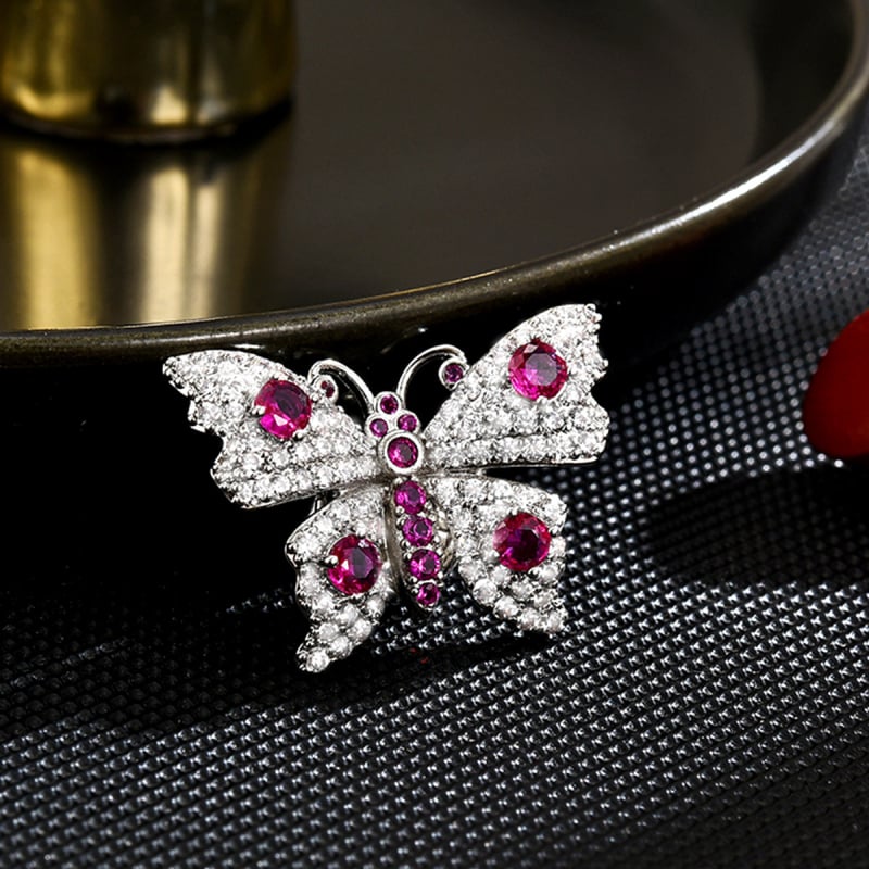 Metalinė segė su gyvūno forma ir deimantų įtvirtinimu, dekoratyvi moterims