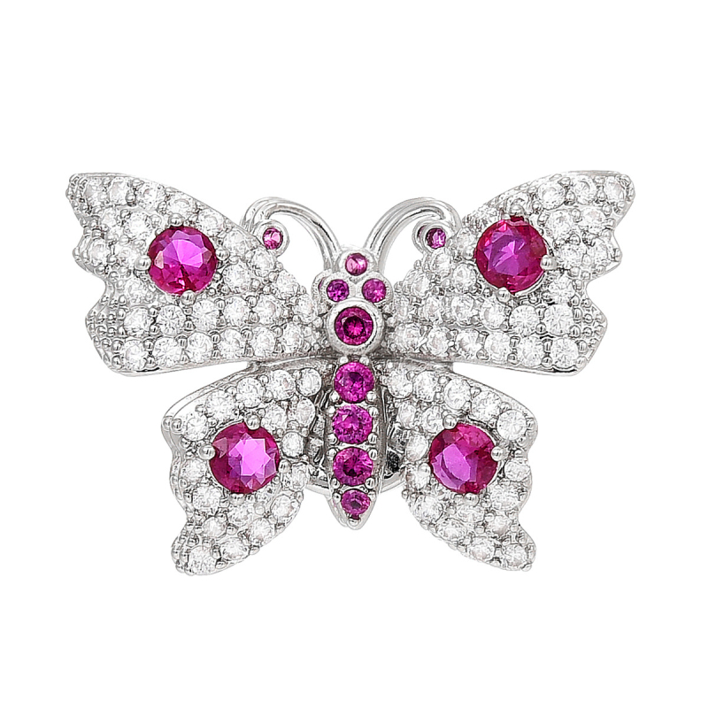 Metalinė segė su gyvūno forma ir deimantų įtvirtinimu, dekoratyvi moterims