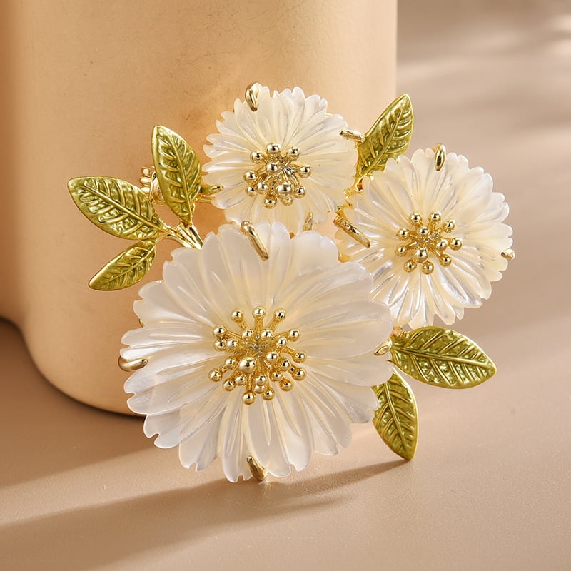 Sagė iš vario su gėlių dizainu Daisy, kaimo stilius, elektro platingo paviršius, dekoracija ir dovana