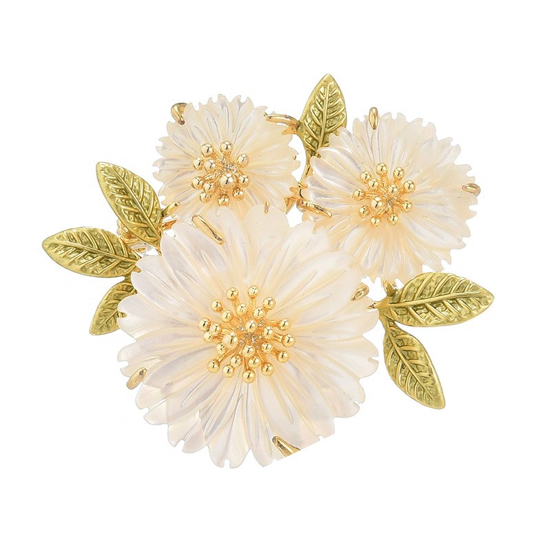 Sagė iš vario su gėlių dizainu Daisy, kaimo stilius, elektro platingo paviršius, dekoracija ir dovana