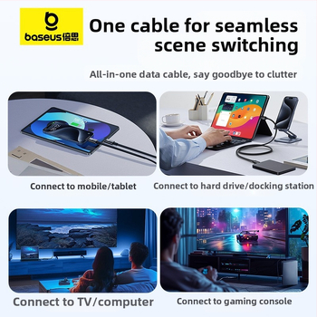 Baseus καλώδιο δεδομένων USB-C προς USB-C για γρήγορη φόρτιση, μήκος 1,5 m, 100 W, κράμα ψευδαργύρου