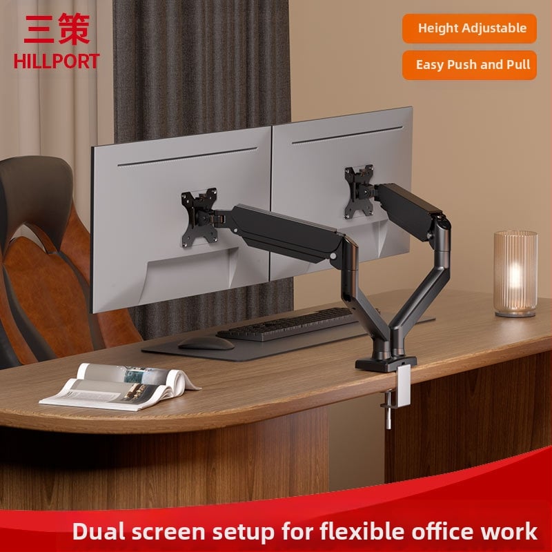 Διπλή βάση οθονών με ενσωματωμένο στήριγμα και τηλεσκοπικό βραχίονα ανύψωσης | Υλικό: κράμα αλουμινίου + χάλυβας ψυχρής έλασης | Μοντέλο: Dual screen integrated bracket m33 | Μάρκα: Sance